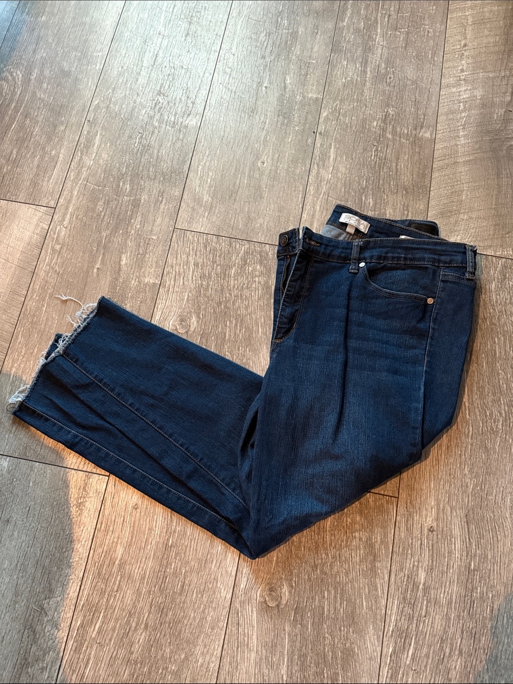 sofia by sofia vergara Dark Blue Cropped Hem Jeans